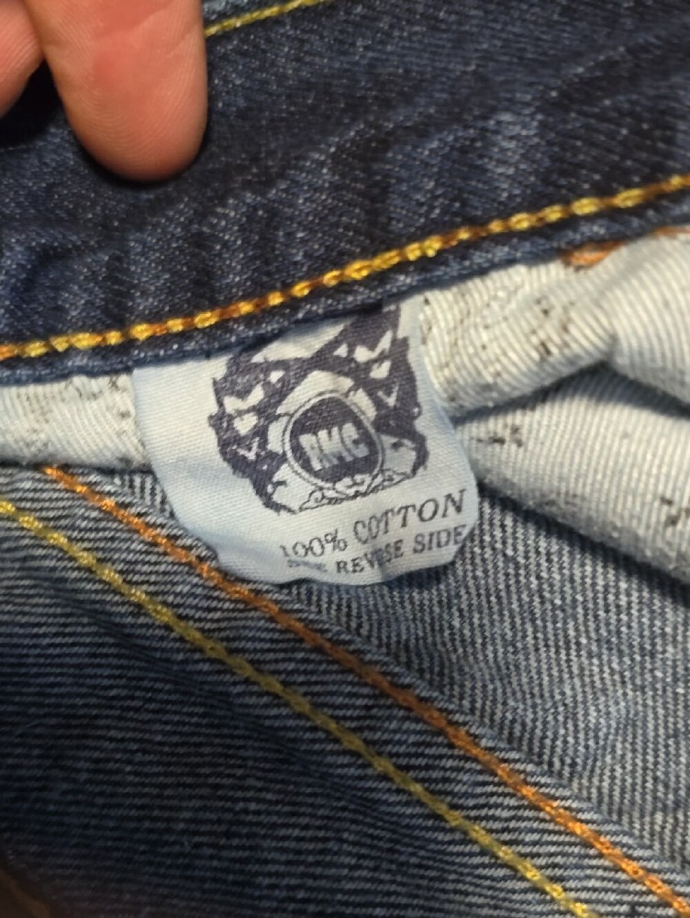 Men's Straight-Leg Red Monkey Jeans in Deep Blue - Picture 2 of 7